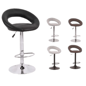 luxury stable base swivel bar stool upholstered seat PU bar chair with stainless steel legs