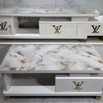 Glass top coffee table + Tv stand