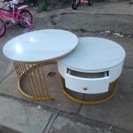 nesting coffee table pure marble with drawer