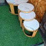 pure marble round nesting coffee table