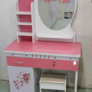 DRESSING TABLE WITH MIRROR AND STOOL