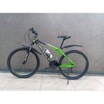 Size 26 rocky mountain bike with 21 gear speed disc brakes and water bottle