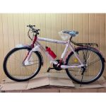 Size 26 mountain bike with a carrier and a water bottle