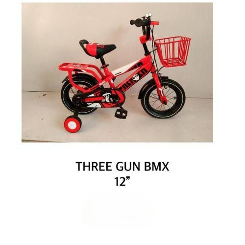 size 12 kids adjustable bicycle with a front metallic basket and a heavy duty carrier Age 2 to 5 yrs