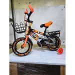 size 12 kids adjustable bike with a front metallic and a heavy duty carrier Age 2 to 5 yrs