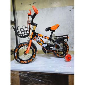 size 12 kids adjustable bike with a front metallic and a heavy duty carrier Age 2 to 5 yrs