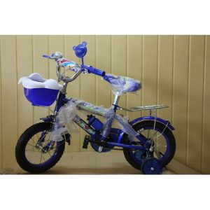 size 12 kids adjustable bike with a front basket and a carrier Age 2 to 5 yrs