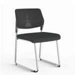 Stackable Chairs, Waiting Conference Room Office Reception Chair Armless Guest Stacking Chair for Breakroom Banquet Lobby Hall Training Room
