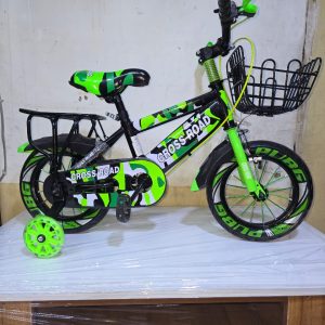 size 12 kids adjustable bike with a front metallic basket and a heavy duty carrier Age 2 to 5 yrs