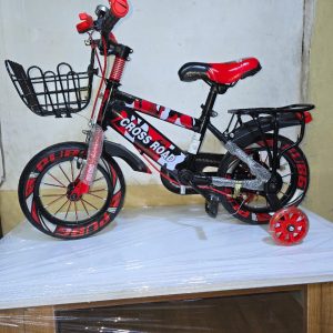 size 12 kids adjustable bike with a front metallic basket and a heavy duty carrier Age 2 to 5