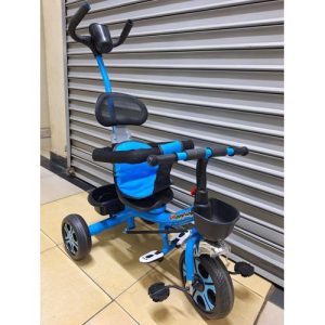 kids tricycle push handle with safety belt